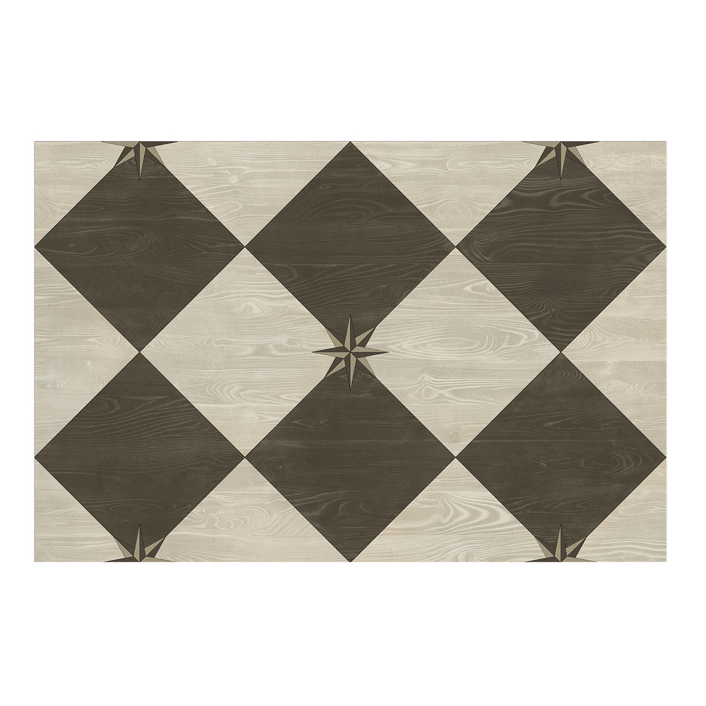 WILLIAMSBURG Compass Diamond "Garden Allée" Vintage Vinyl Floorcloth | The Shops at Colonial Williamsburg